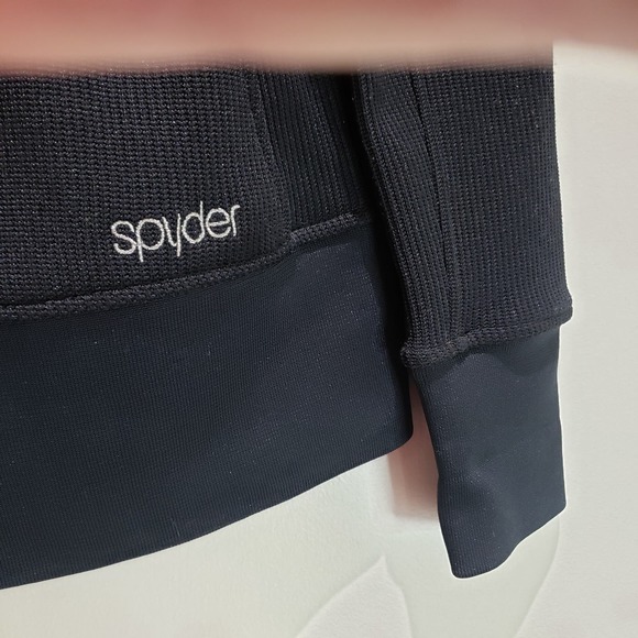 Spyder Jacket Medium Ardent Full Zip Hoodie Black Mid Weight Women's Barbie Pink - Picture 7 of 12